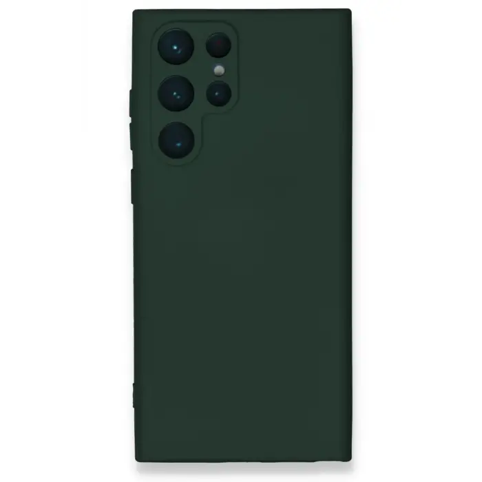 Lopard Samsung Galaxy S23 Ultra Kılıf Nano İçi Kadife Silikon - Koyu Yeşil