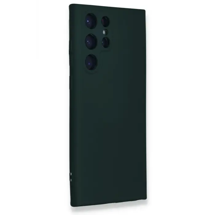 Lopard Samsung Galaxy S23 Ultra Kılıf Nano İçi Kadife Silikon - Koyu Yeşil