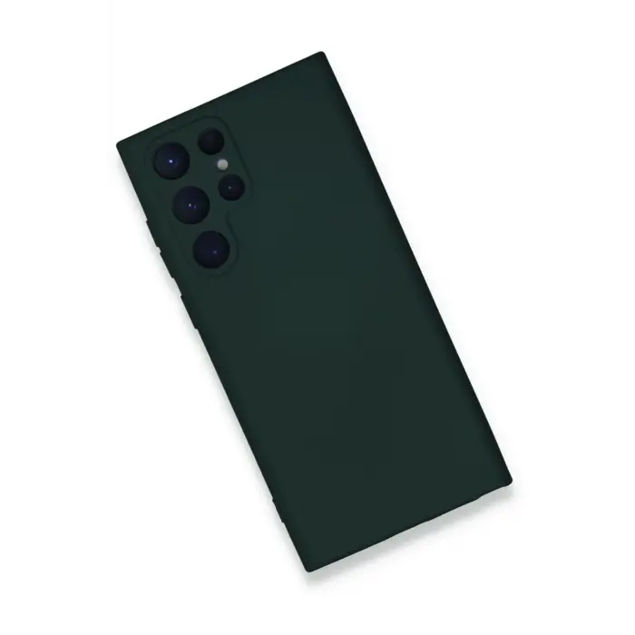 Lopard Samsung Galaxy S23 Ultra Kılıf Nano İçi Kadife Silikon - Koyu Yeşil