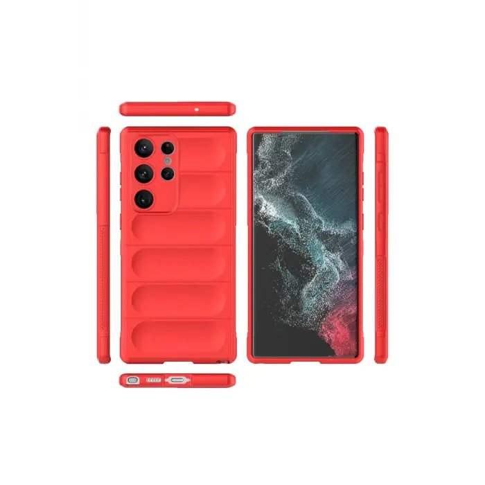 Lopard Samsung Galaxy S23 Ultra Kılıf Optimum Silikon - Kırmızı