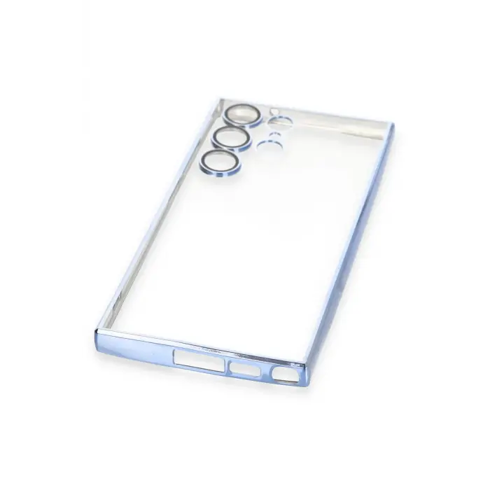 Lopard Samsung Galaxy S23 Ultra Kılıf Razer Lensli Silikon - Açık Mavi