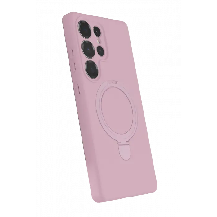 Lopard Samsung Galaxy S23 Ultra Regal Magsafe Standlı Kapak - Açık Pembe