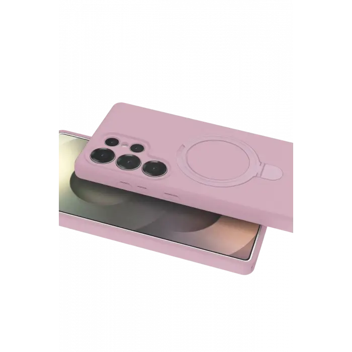 Lopard Samsung Galaxy S23 Ultra Regal Magsafe Standlı Kapak - Açık Pembe