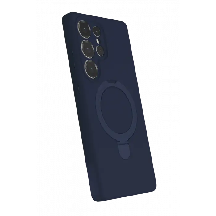 Lopard Samsung Galaxy S23 Ultra Regal Magsafe Standlı Kapak - Lacivert