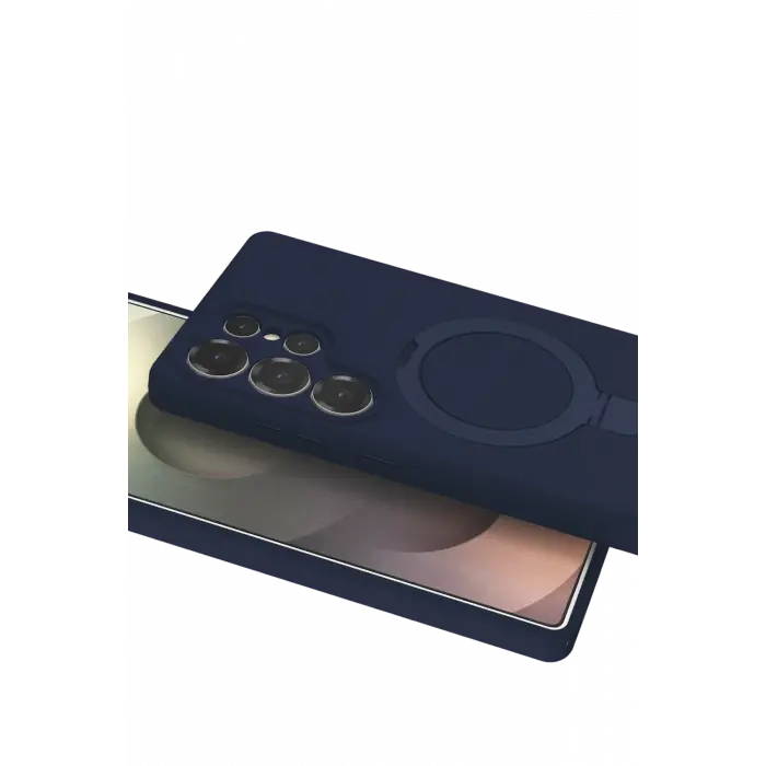 Lopard Samsung Galaxy S23 Ultra Regal Magsafe Standlı Kapak - Lacivert