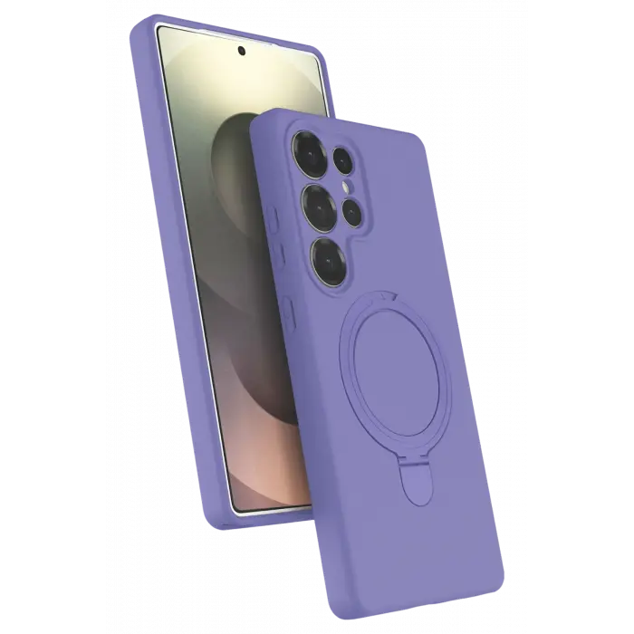 Lopard Samsung Galaxy S23 Ultra Regal Magsafe Standlı Kapak - Lila