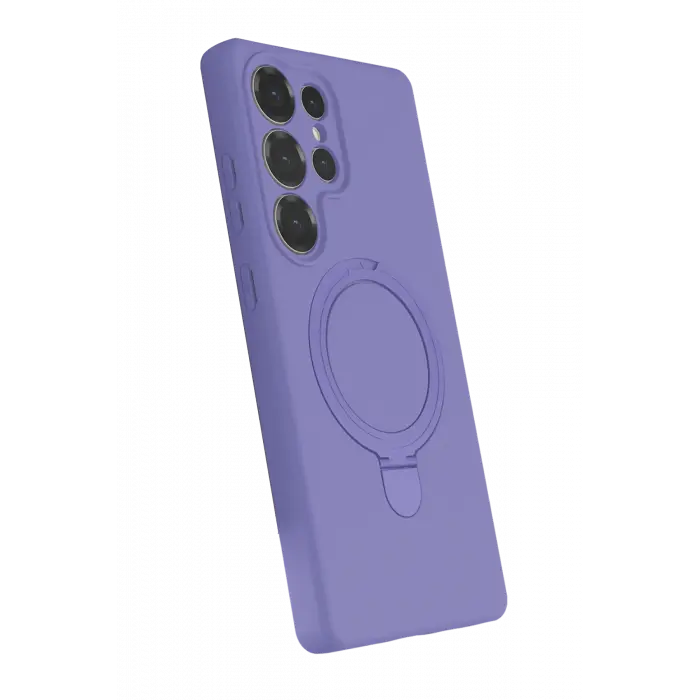 Lopard Samsung Galaxy S23 Ultra Regal Magsafe Standlı Kapak - Lila
