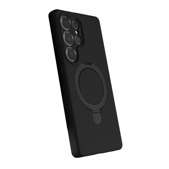 Lopard Samsung Galaxy S23 Ultra Regal Magsafe Standlı Kapak - Siyah