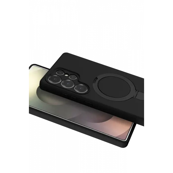 Lopard Samsung Galaxy S23 Ultra Regal Magsafe Standlı Kapak - Siyah