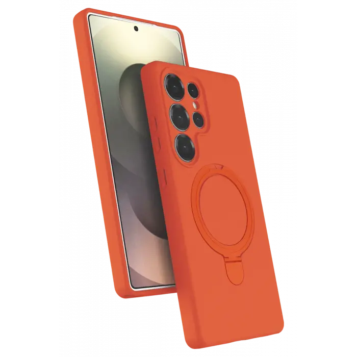 Lopard Samsung Galaxy S23 Ultra Regal Magsafe Standlı Kapak - Turuncu