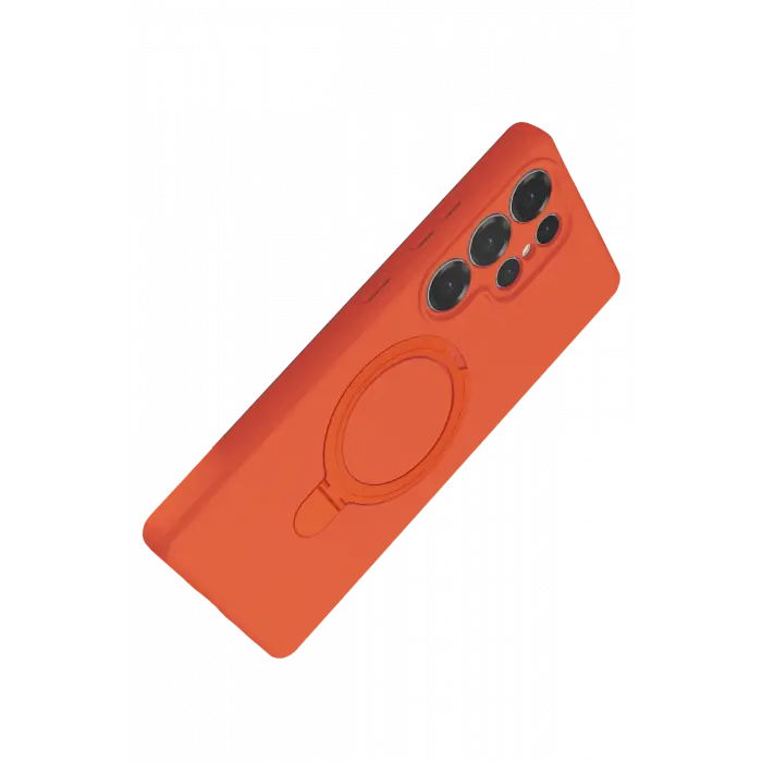 Lopard Samsung Galaxy S23 Ultra Regal Magsafe Standlı Kapak - Turuncu