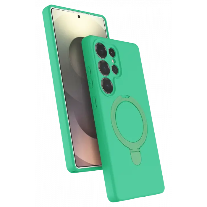 Lopard Samsung Galaxy S23 Ultra Regal Magsafe Standlı Kapak - Yeşil