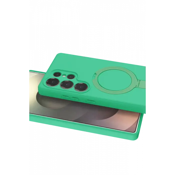 Lopard Samsung Galaxy S23 Ultra Regal Magsafe Standlı Kapak - Yeşil