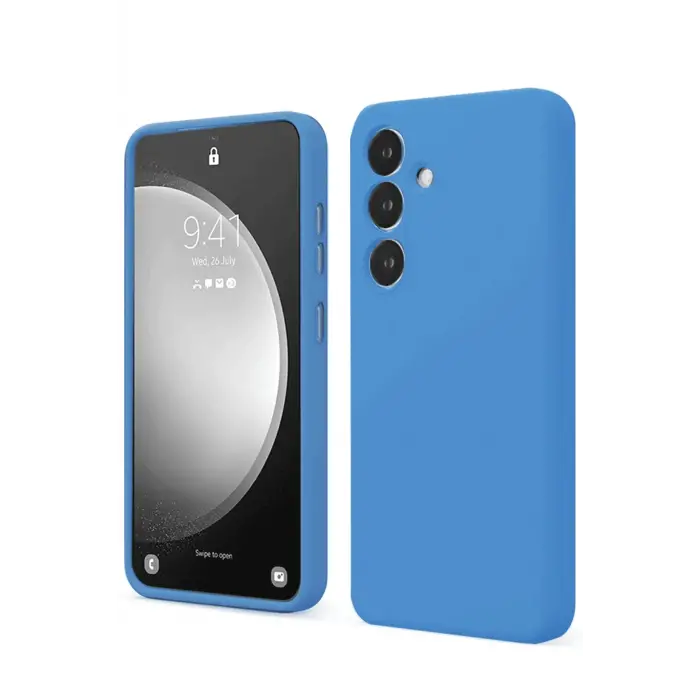 Lopard Samsung Galaxy S24 Fe Kılıf First Silikon - Mavi