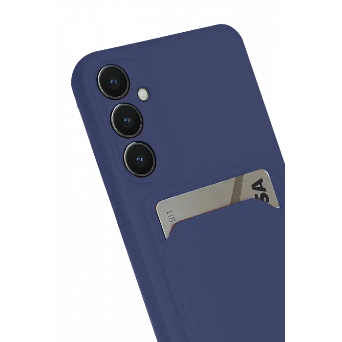 Lopard Samsung Galaxy S24 Fe Kılıf Kelvin Kartvizitli Silikon - Lacivert