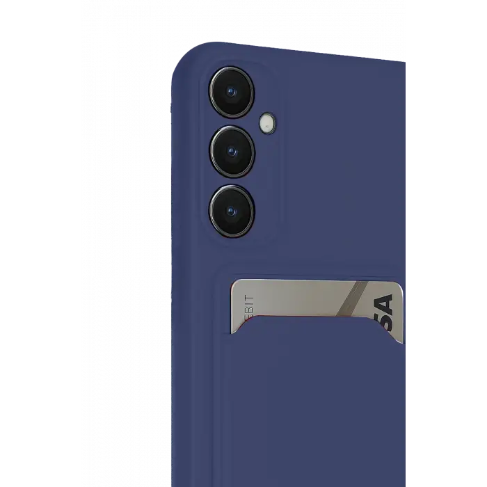 Lopard Samsung Galaxy S24 Fe Kılıf Kelvin Kartvizitli Silikon - Lacivert