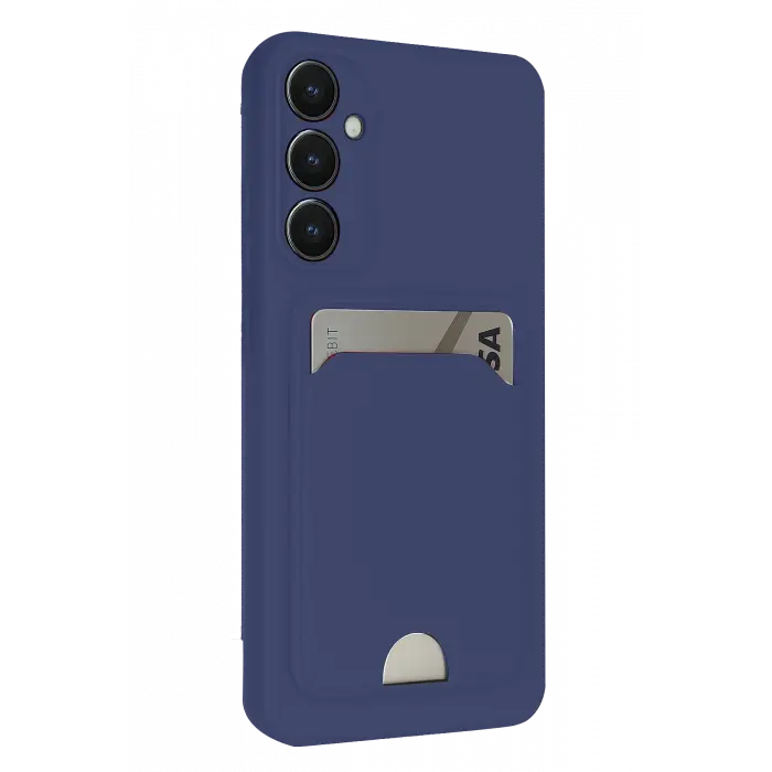 Lopard Samsung Galaxy S24 Fe Kılıf Kelvin Kartvizitli Silikon - Lacivert