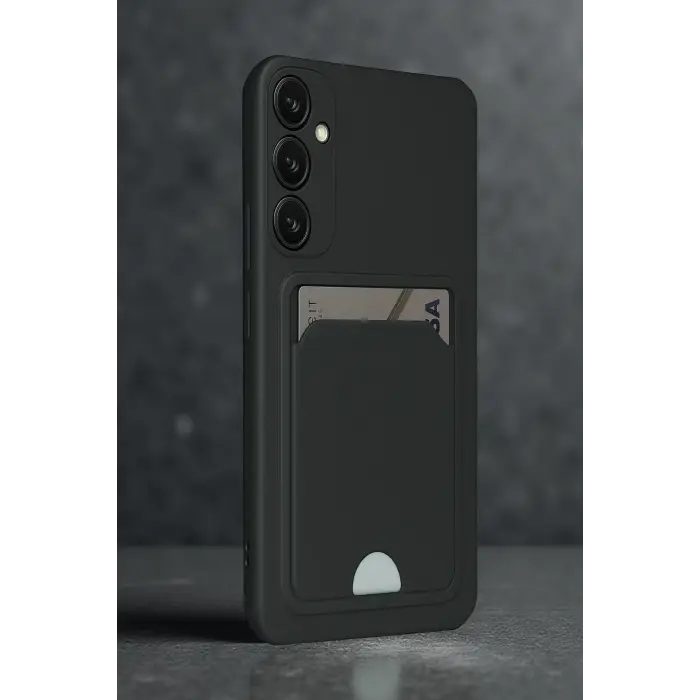 Lopard Samsung Galaxy S24 Fe Kılıf Kelvin Kartvizitli Silikon - Siyah