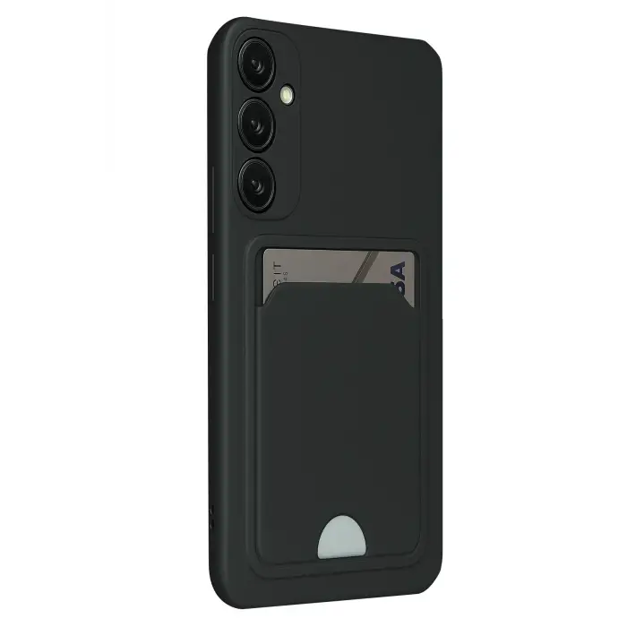 Lopard Samsung Galaxy S24 Fe Kılıf Kelvin Kartvizitli Silikon - Siyah