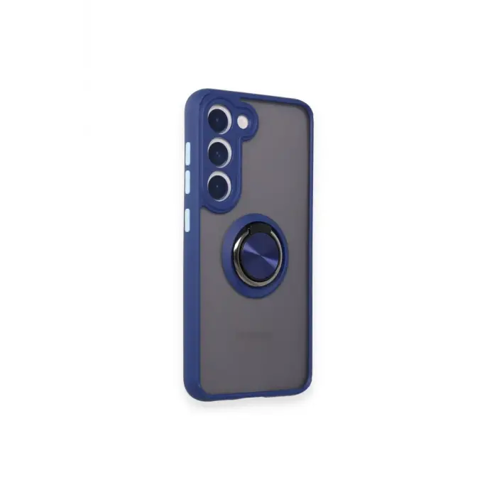 Lopard Samsung Galaxy S24 Fe Kılıf Montreal Yüzüklü Silikon Kapak - Lacivert