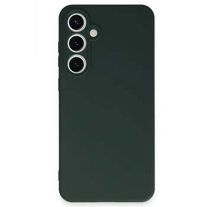 Lopard Samsung Galaxy S24 Fe Kılıf Nano İçi Kadife Silikon - Koyu Yeşil