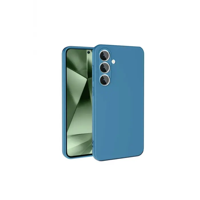 Lopard Samsung Galaxy S24 Fe Kılıf Nano İçi Kadife Silikon - Mavi