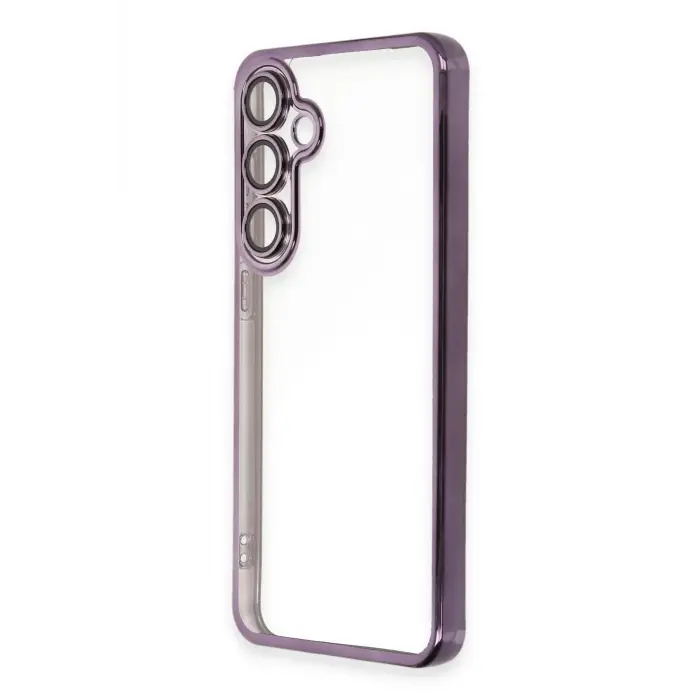 Lopard Samsung Galaxy S24 Fe Kılıf Razer Lensli Silikon - Mor