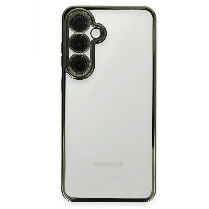 Lopard Samsung Galaxy S24 Fe Kılıf Razer Lensli Silikon - Yeşil