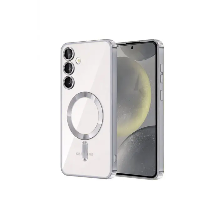 Lopard Samsung Galaxy S24 Plus Kılıf Kross Magneticsafe Kapak - Gümüş