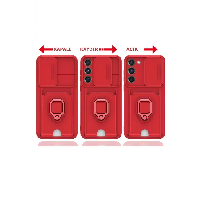 Lopard Samsung Galaxy S24 Plus Kılıf Zuma Kartvizitli Yüzüklü Silikon - Lila