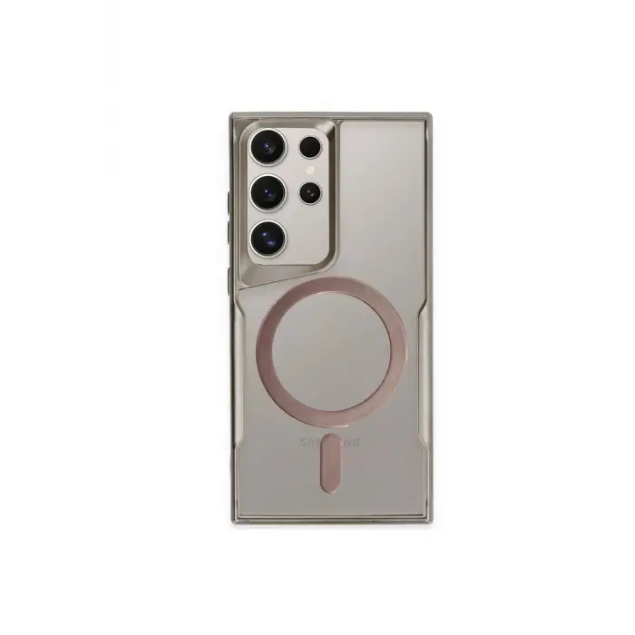 Lopard Samsung Galaxy S24 Ultra Kılıf Boyi Magsafe Silikon Kapak - Titan Gri