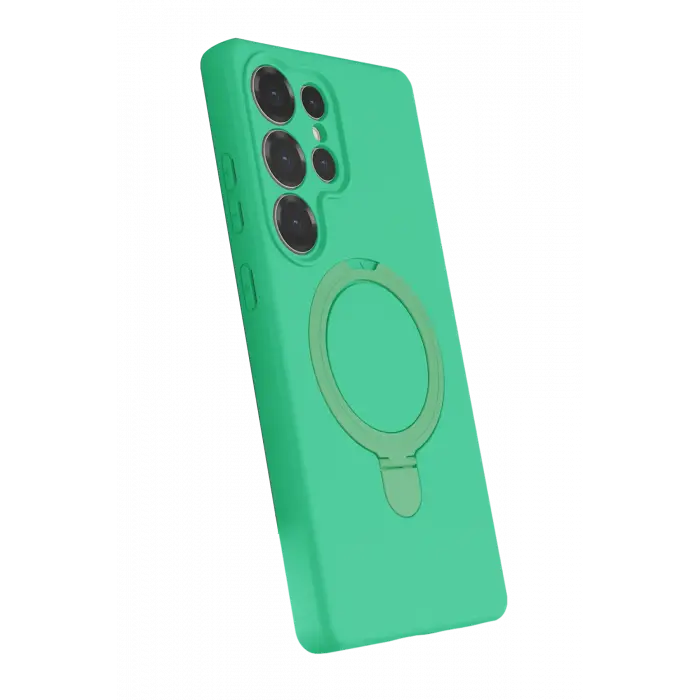 Lopard Samsung Galaxy S24 Ultra Regal Magsafe Standlı Kapak - Yeşil