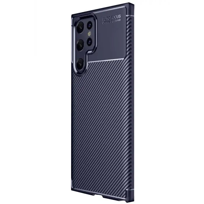 Lopard Samsung Galaxy S25 Ultra Kılıf Auto Focus Karbon Kapak - Lacivert