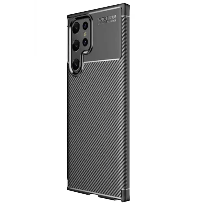 Lopard Samsung Galaxy S25 Ultra Kılıf Auto Focus Karbon Kapak - Siyah