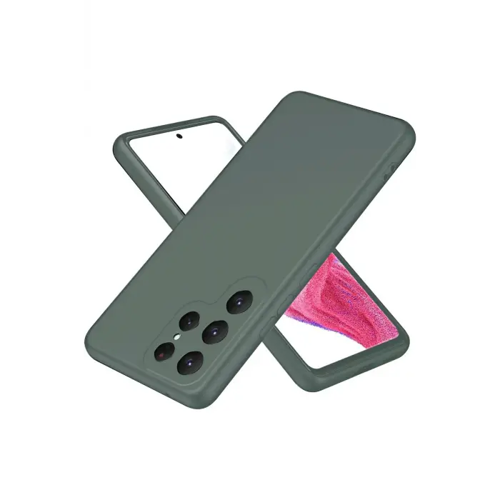 Lopard Samsung Galaxy S25 Ultra Kılıf First Silikon - Koyu Yeşil