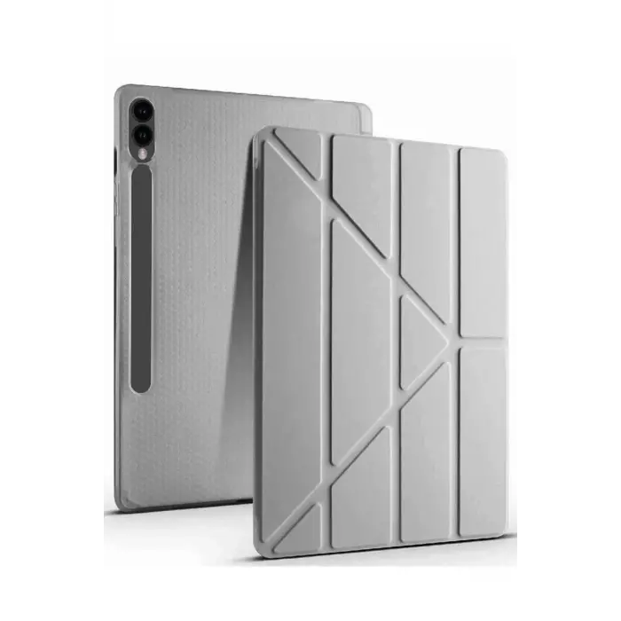 Lopard Samsung Galaxy X510 Tab S9 Fe 11 Kılıf Kalemlikli Mars Tablet Kılıfı - Koyu Gri