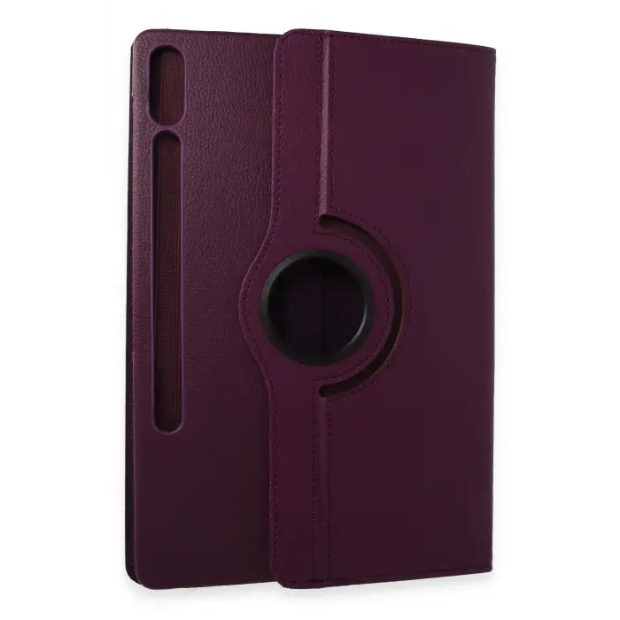 Lopard Samsung Galaxy X610 Tab S9 Fe Plus 12.4 Kılıf 360 Tablet Deri Kılıf - Mürdüm