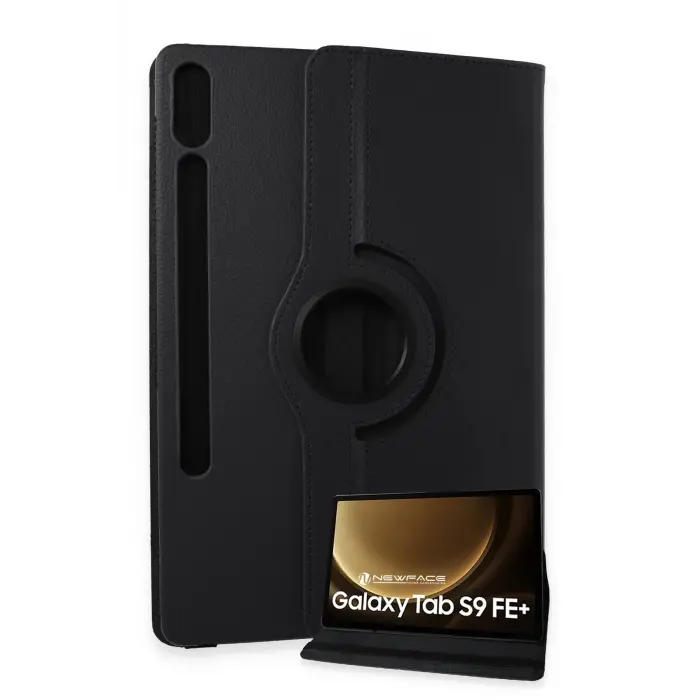 Lopard Samsung Galaxy X610 Tab S9 Fe Plus 12.4 Kılıf 360 Tablet Deri Kılıf - Siyah