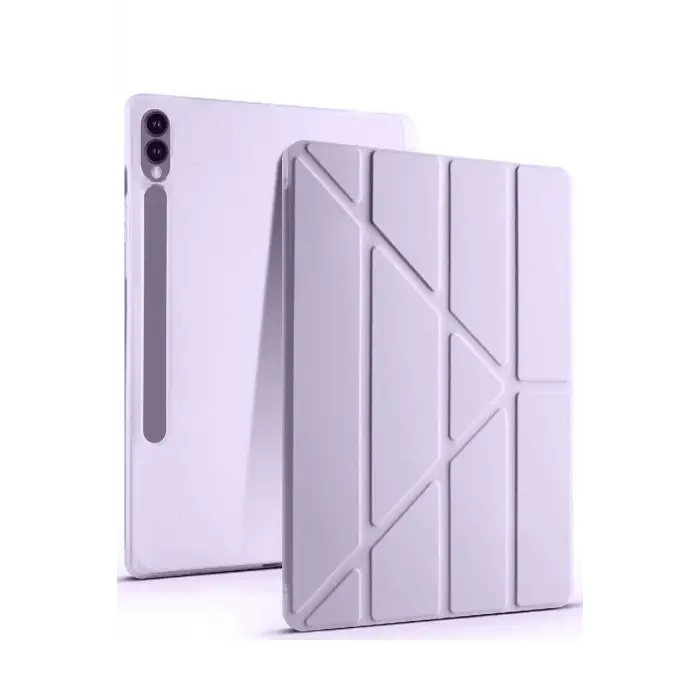 Lopard Samsung Galaxy X610 Tab S9 Fe Plus 12.4 Kılıf Kalemlikli Mars Tablet Kılıfı - Açık Mor