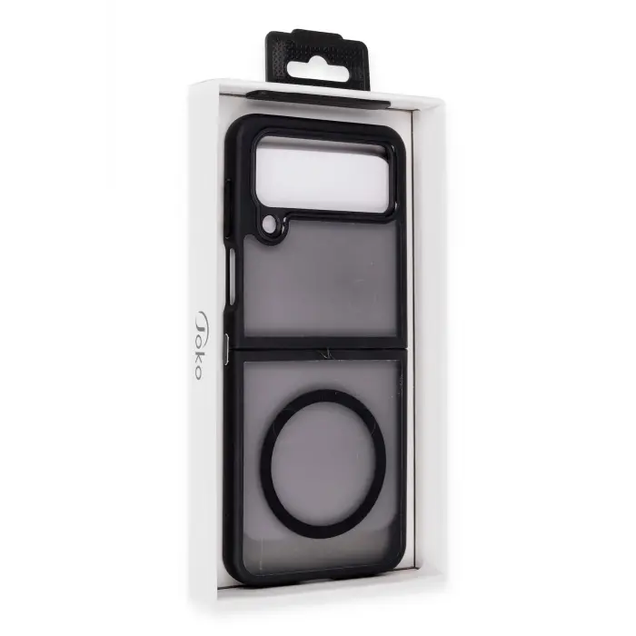 Lopard Samsung Galaxy Z Flip 4 Kılıf Blur Fold Magsafe Kapak - Mat Siyah