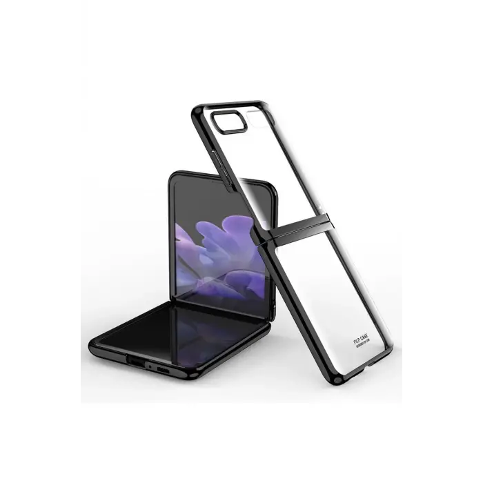 Lopard Samsung Galaxy Z Flip 4 Kılıf Fold Element Kapak - Siyah