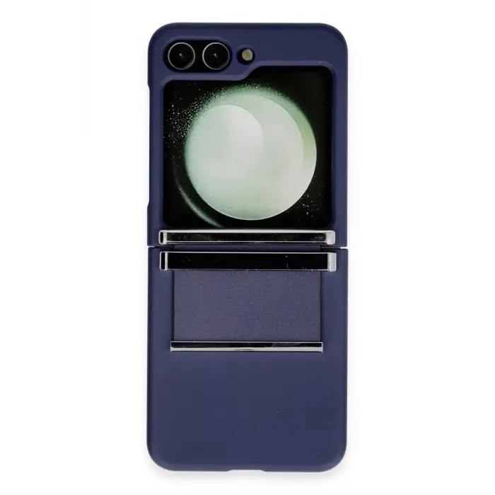 Lopard Samsung Galaxy Z Flip 5 Kılıf Belt Flip Kapak - Lacivert