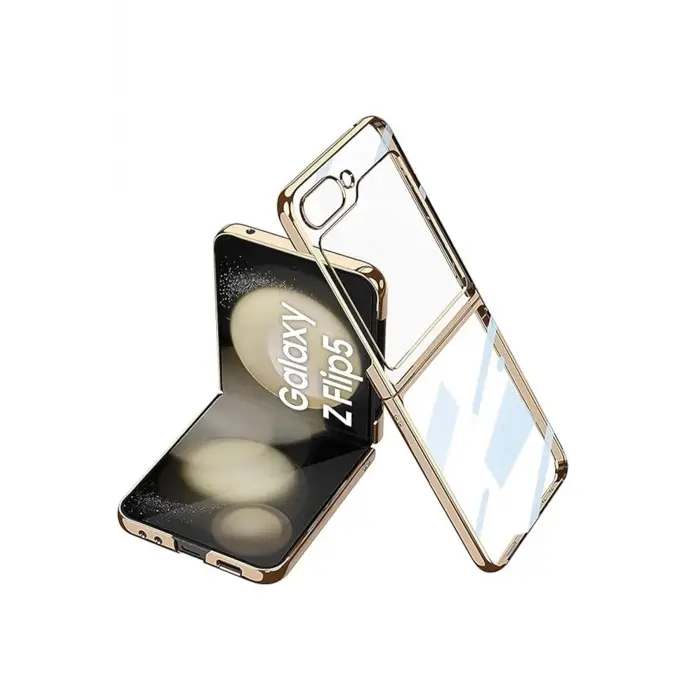 Lopard Samsung Galaxy Z Flip 5 Kılıf Fold Element Kapak - Gold