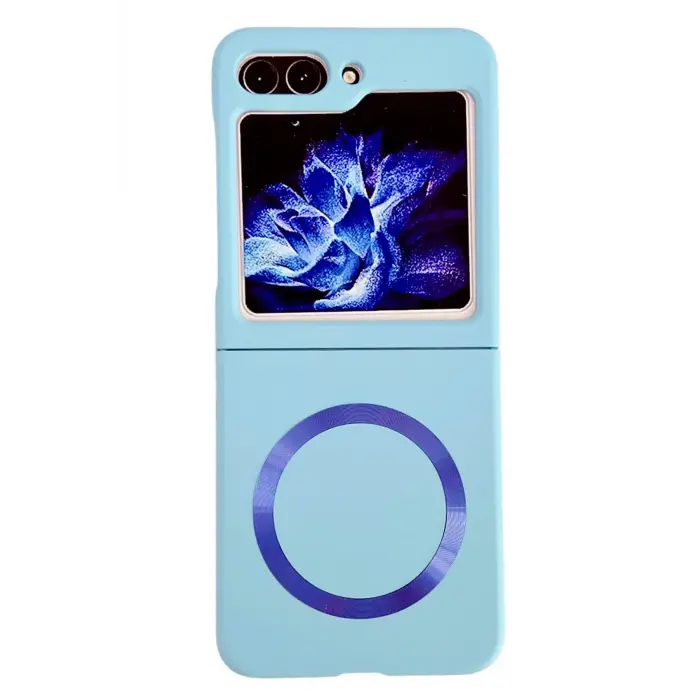 Lopard Samsung Galaxy Z Flip 5 Kılıf Mata Fold Kapak - Sierra Blue