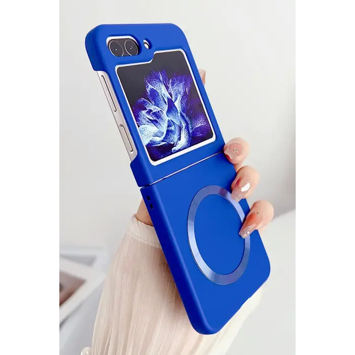 Lopard Samsung Galaxy Z Flip 5 Kılıf Mata Fold Kapak - Sierra Blue