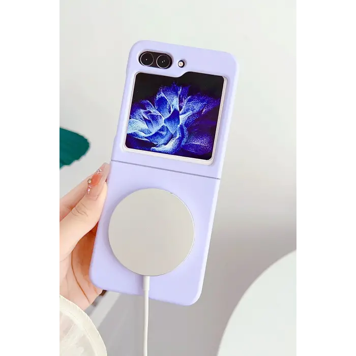 Lopard Samsung Galaxy Z Flip 5 Kılıf Mata Fold Kapak - Sierra Blue