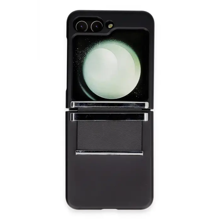Lopard Samsung Galaxy Z Flip 6 Kılıf Belt Flip Kapak - Siyah