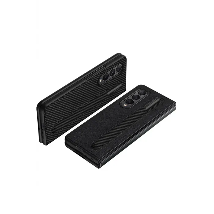 Lopard Samsung Galaxy Z Fold 3 Kılıf Fold Kapak - Karbon