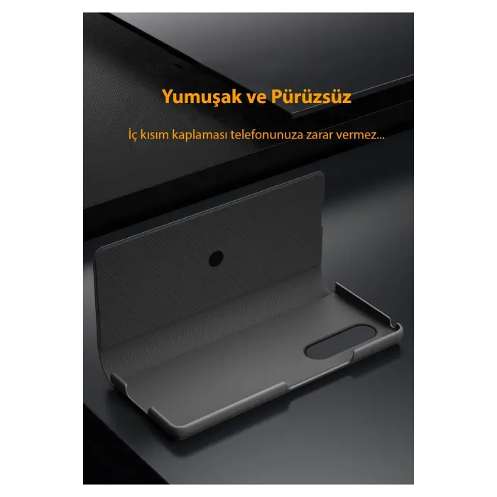 Lopard Samsung Galaxy Z Fold 3 Kılıf Fold Karbon Kapak - Siyah