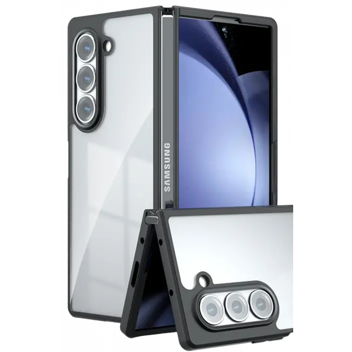 Lopard Samsung Galaxy Z Fold 5 Kılıf Blur Fold Kapak - Siyah